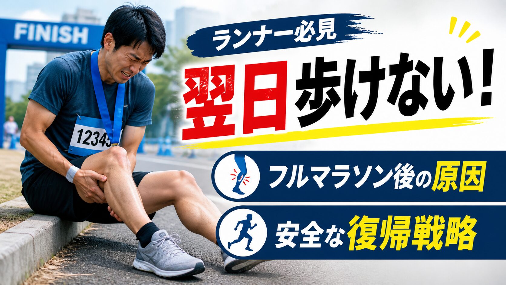 フルマラソン翌日歩けない！原因と安全な復帰戦略ガイド