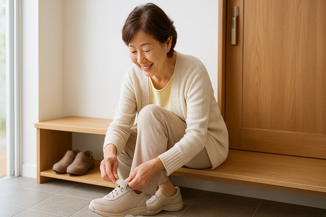 脱ぎ履きしやすいマジックテープ