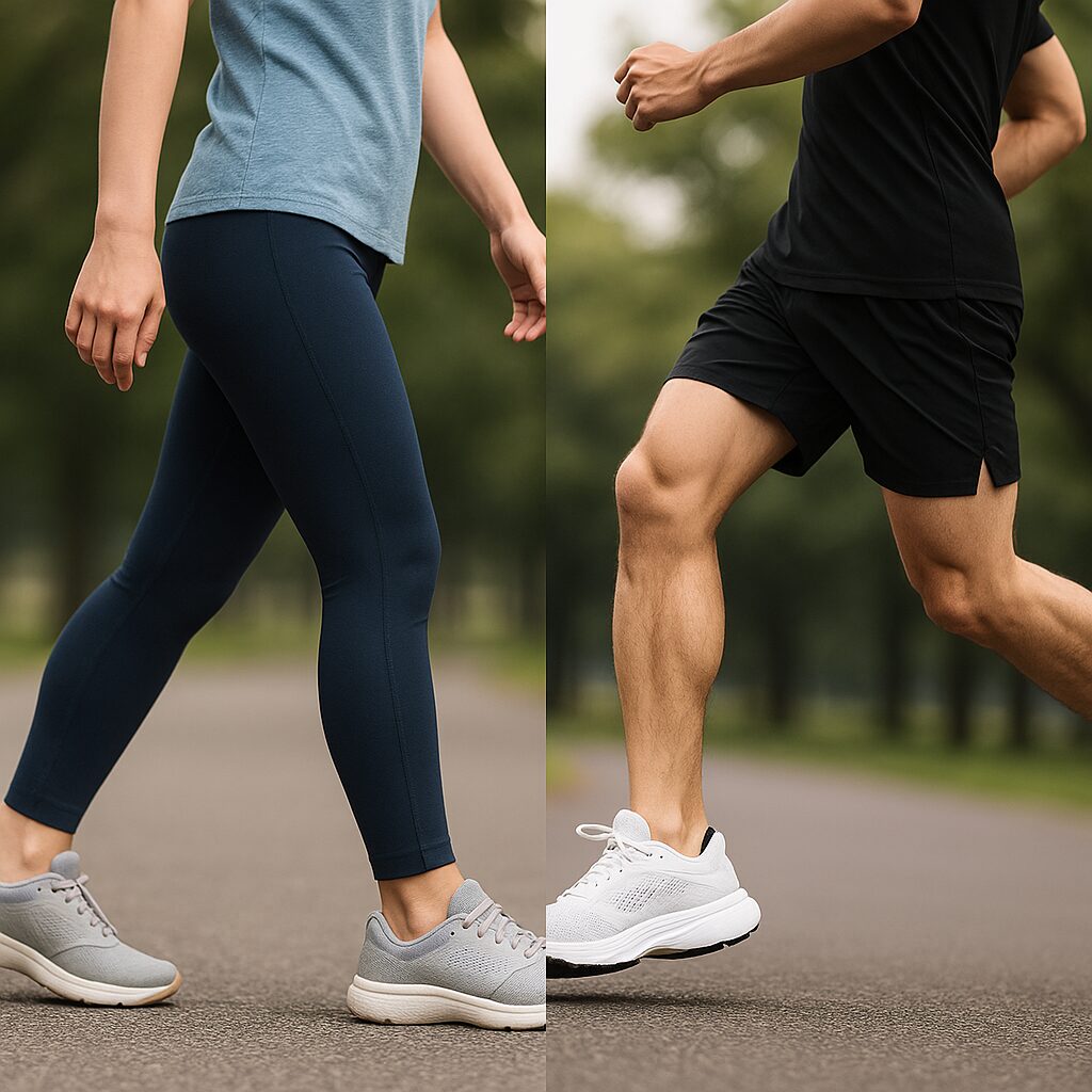 ウォーキングとランニング シューズの構造的な違い