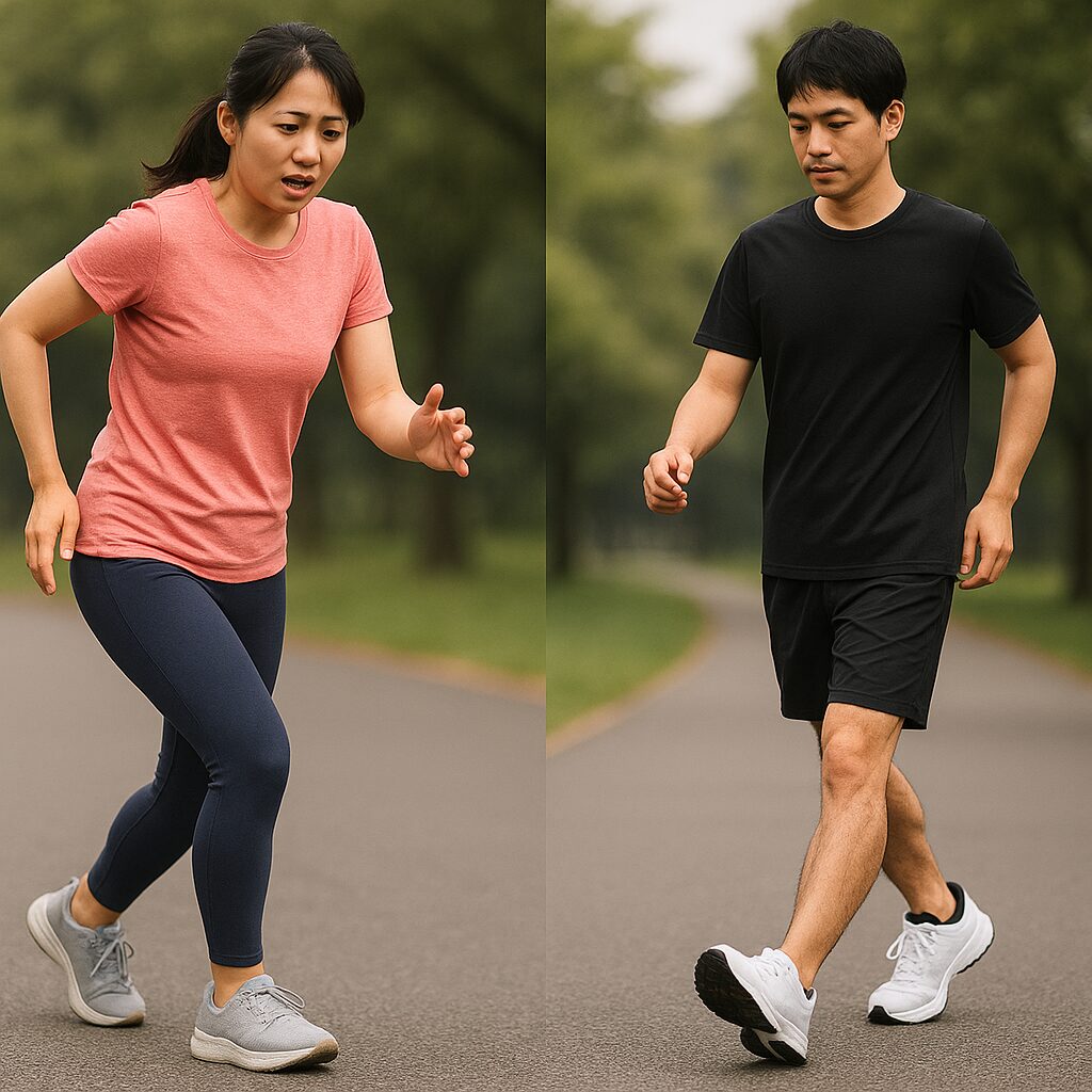 ウォーキング、ランニング シューズの違いと代用